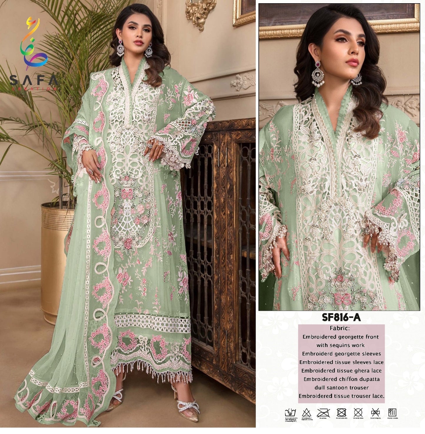 816A Safa Creation Pakistani Salwar Suits