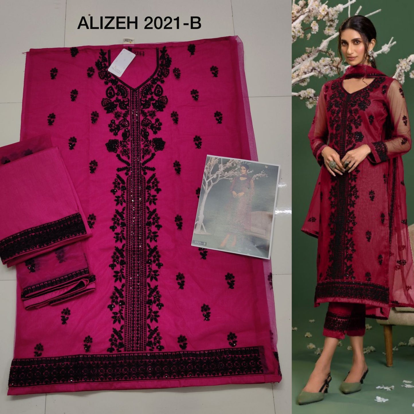 2021B Alizeh Unstitched Suits
