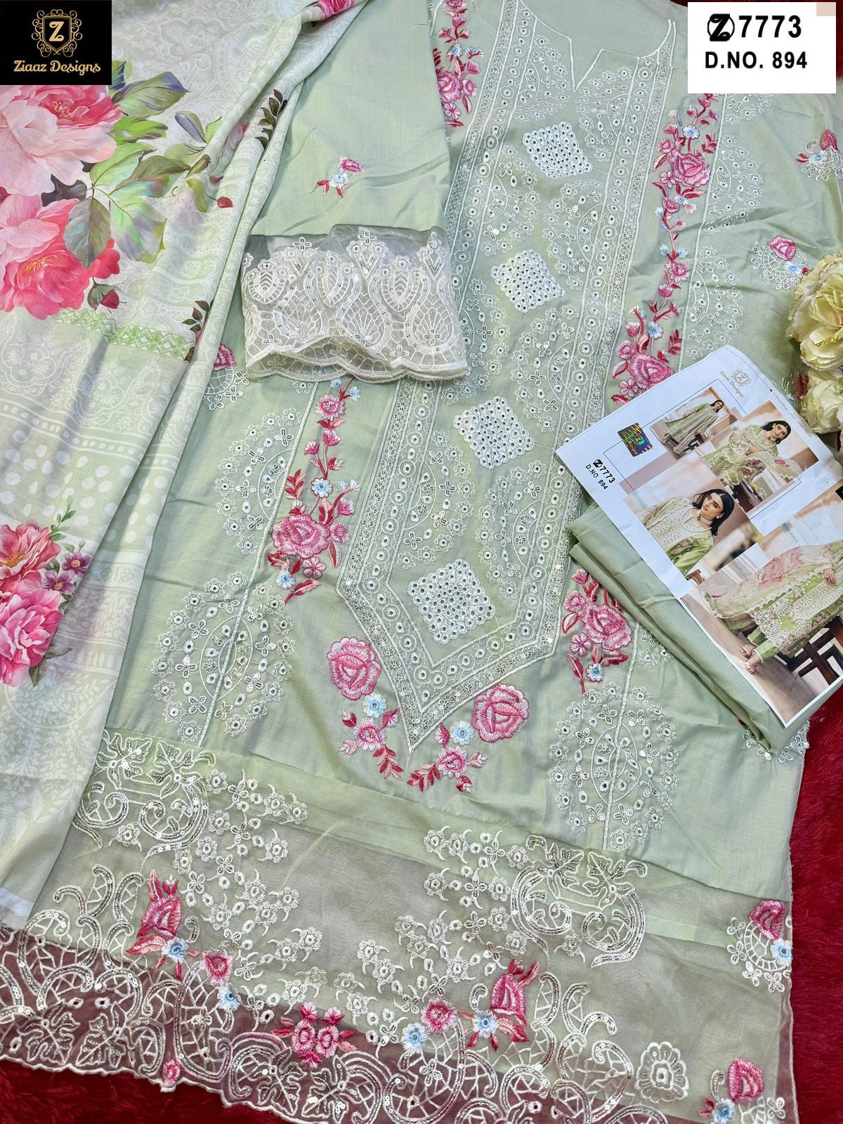 894 Ziaaz Designs Embroidery Pakistani Salwar Suits