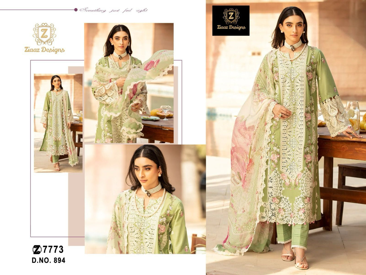 894 Ziaaz Designs Embroidery Pakistani Salwar Suits