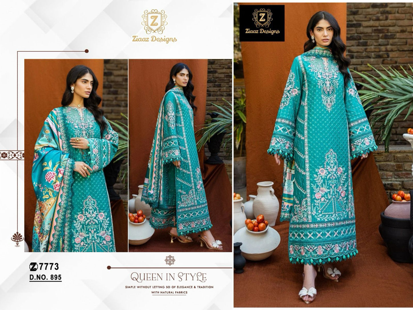 895 Rama Ziaaz Designs Cotton Pakistani Salwar Suits
