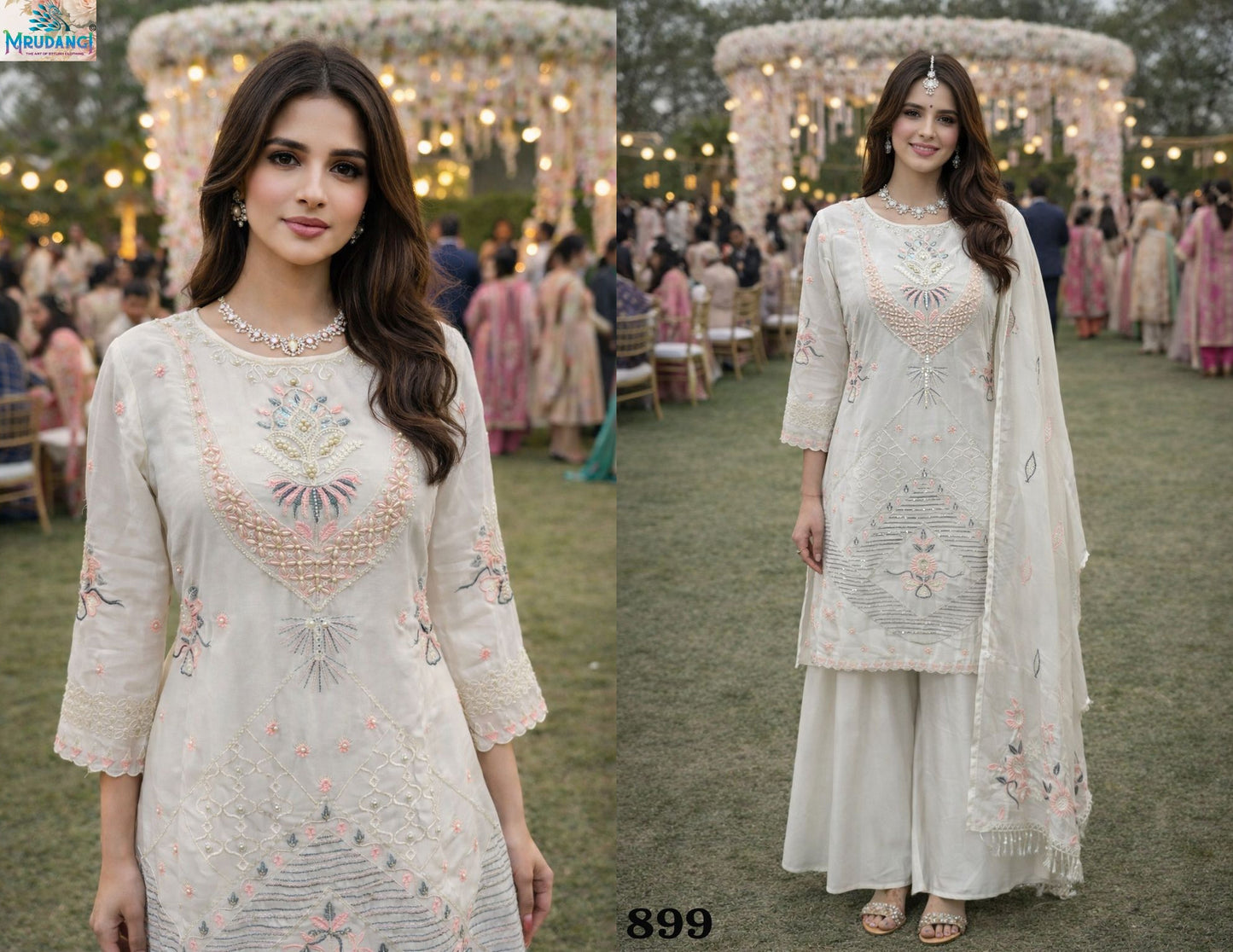 899 Sharara Mrudangi Premium Georgette Readymade Suits