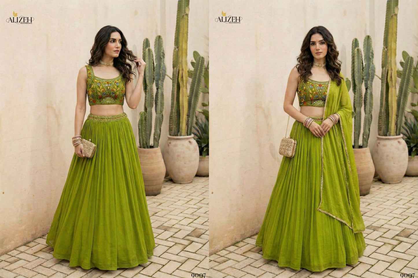 9007 Alizeh Georgette Readymade Lehenga Choli