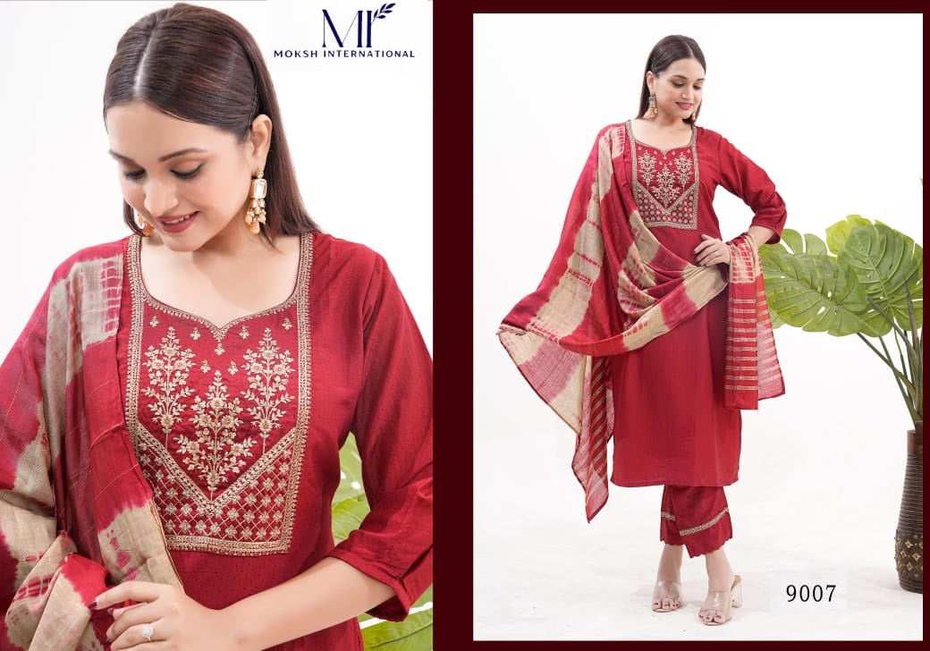 9007 Yara Vol 1 Moksh Silk Readymade Suits