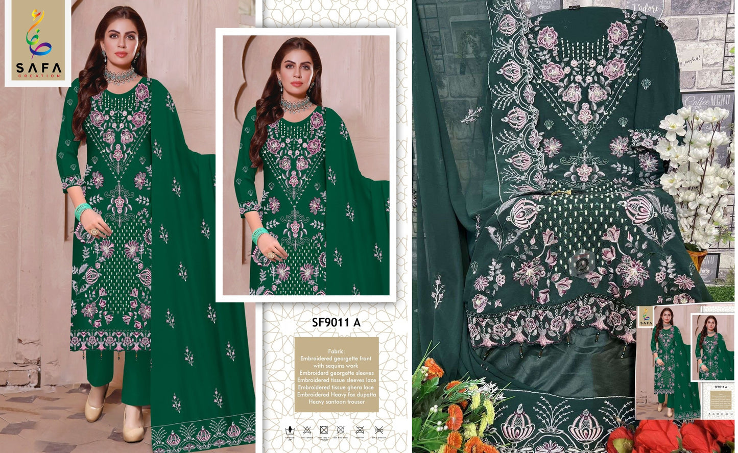 9011A Safa Creation Pakistani Salwar Suits