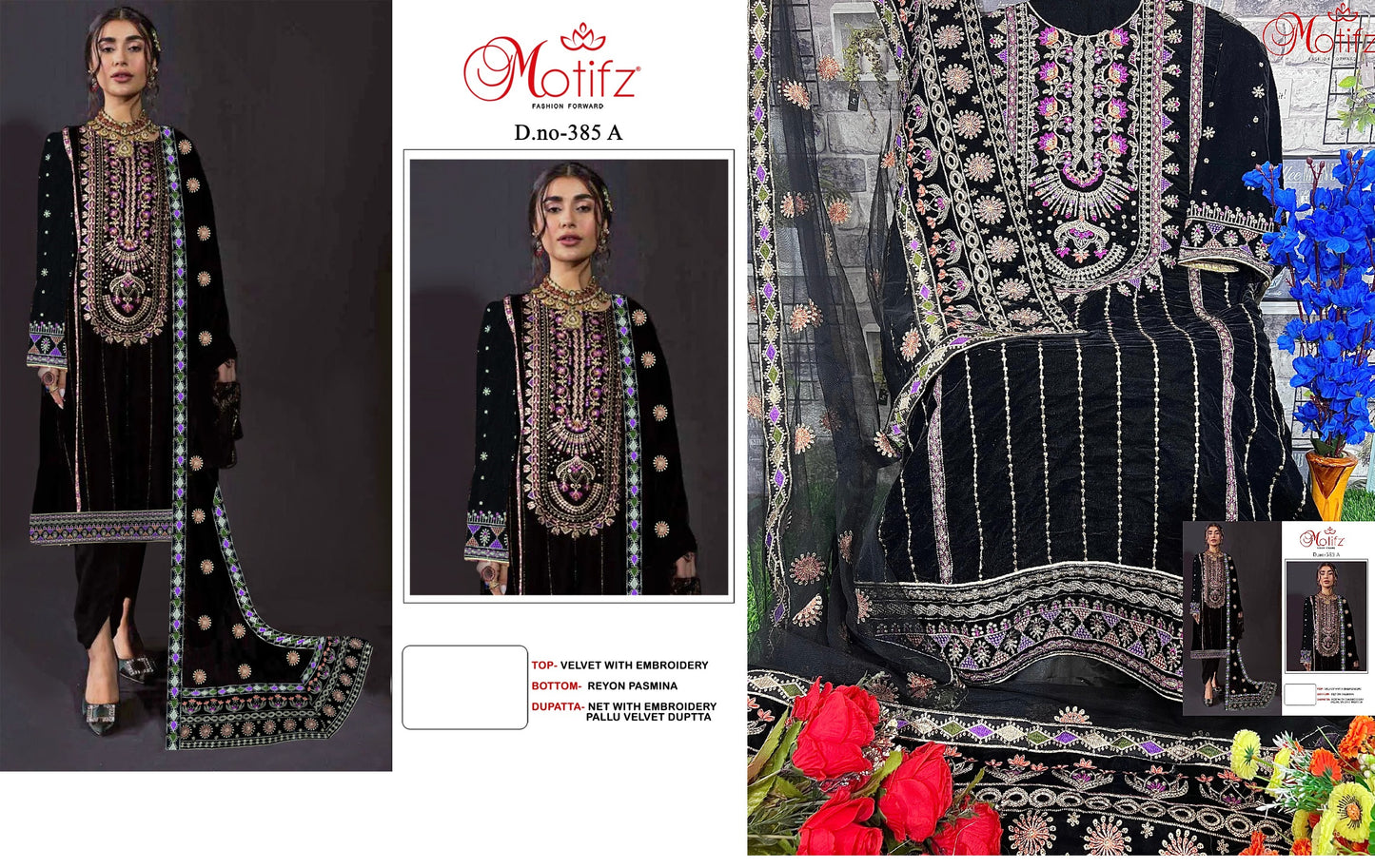 385-A Motifz Pakistani Salwar Suits