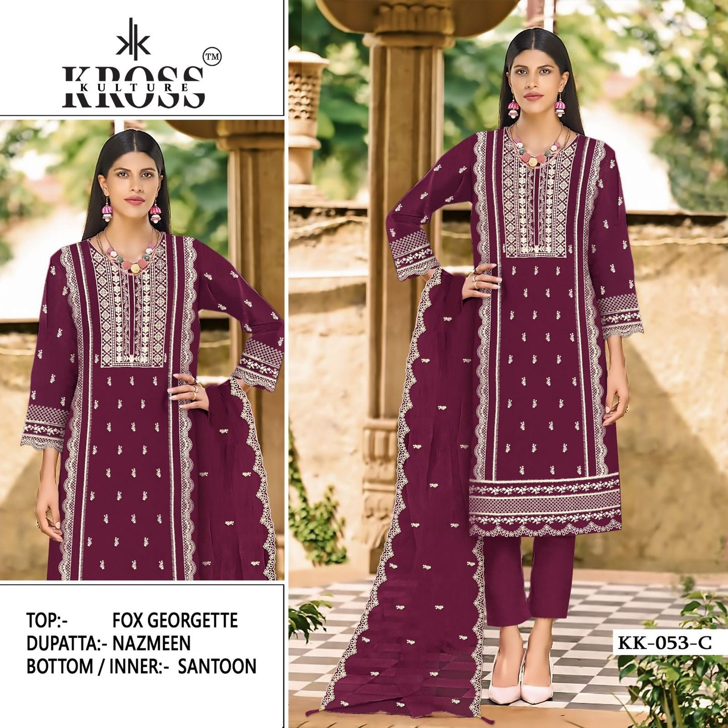 Kk-53-C Kross Kulture Pakistani Salwar Suits
