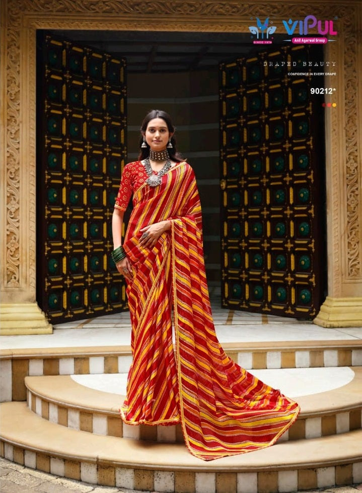 90212 Rangrez Vol 3 Vipul Chiffon Sarees