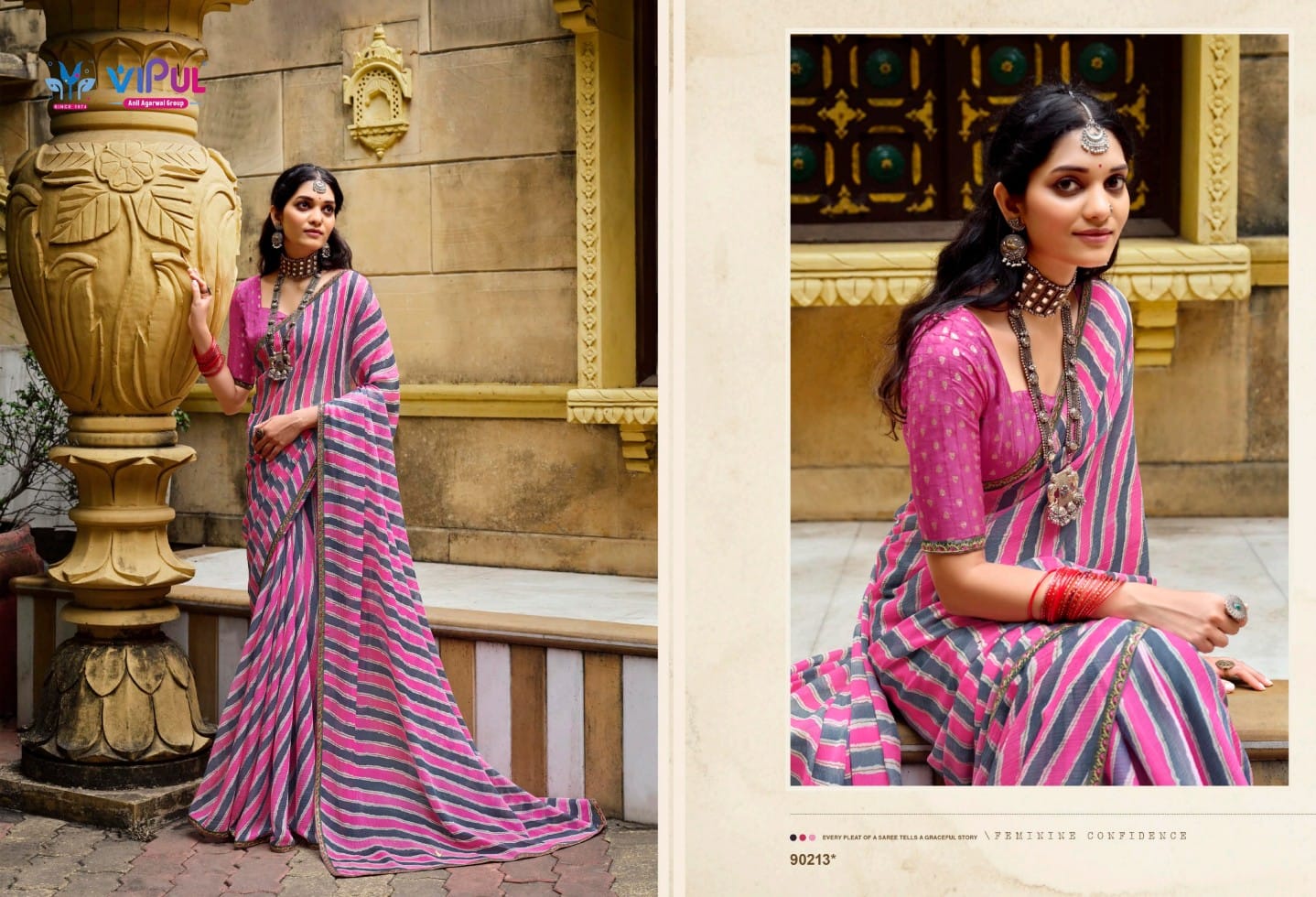 90213 Rangrez Vol 3 Vipul Chiffon Sarees