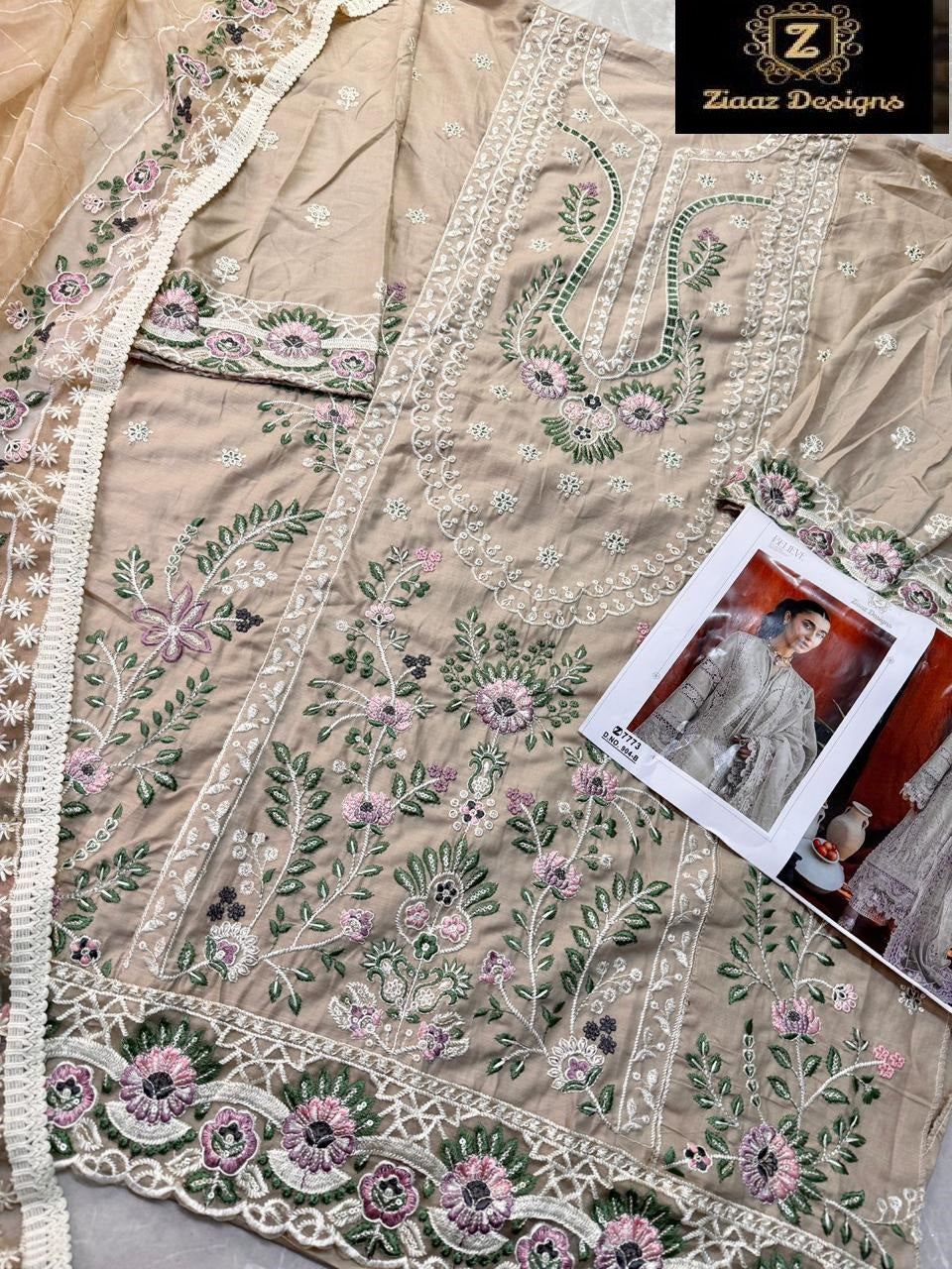 904-B Ziaaz Designs Embroidery Pakistani Salwar Suits