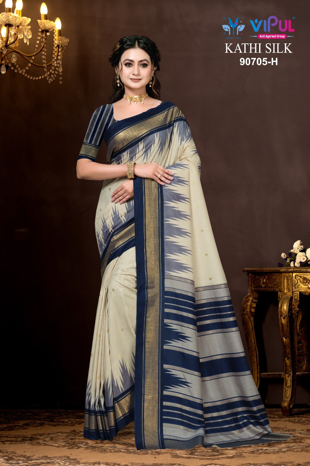 90705-H Kathi Vipul Soft Silk Sarees