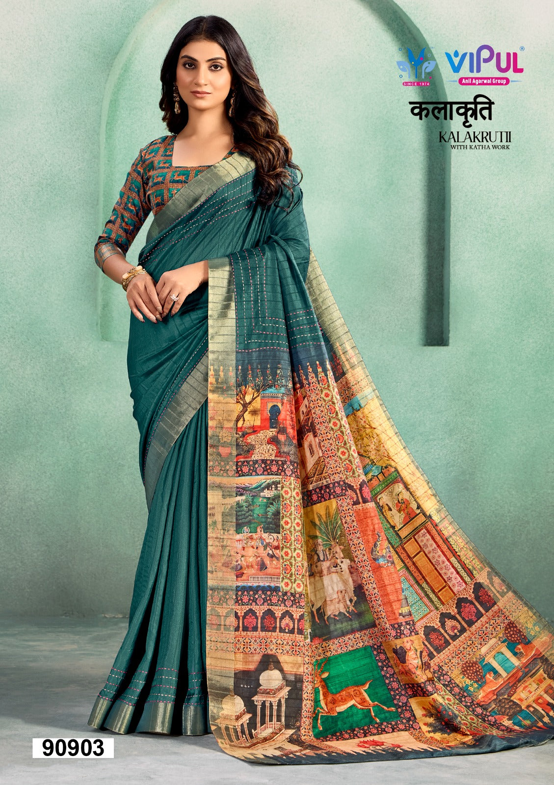 90903 Kalakruti Vipul Cotton Sarees