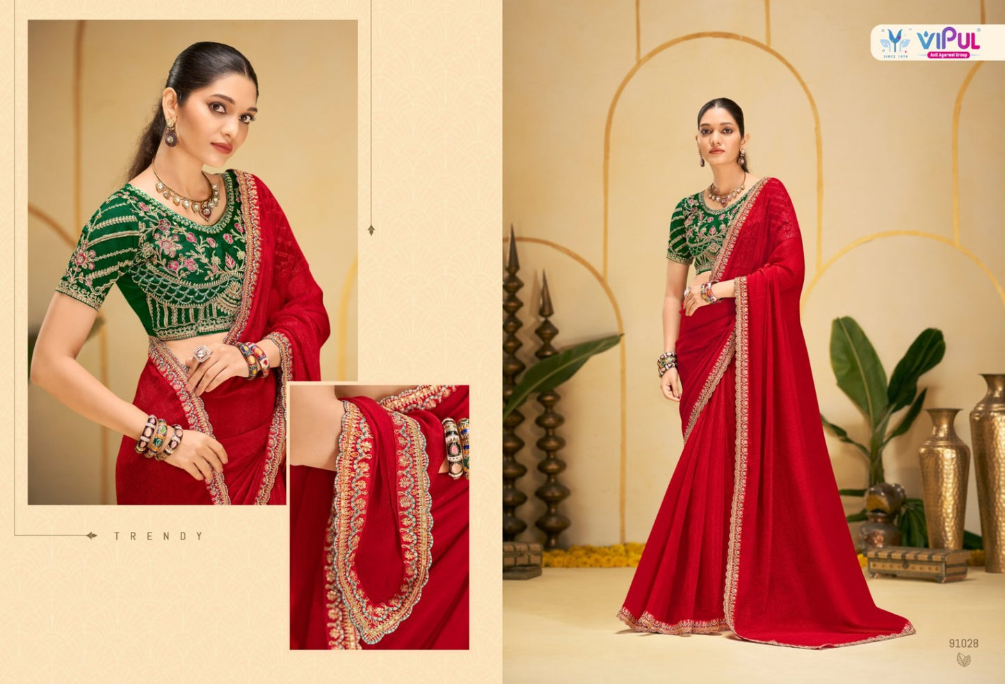 91028 Amaira Vol 2 Vipul Chiffon Sarees
