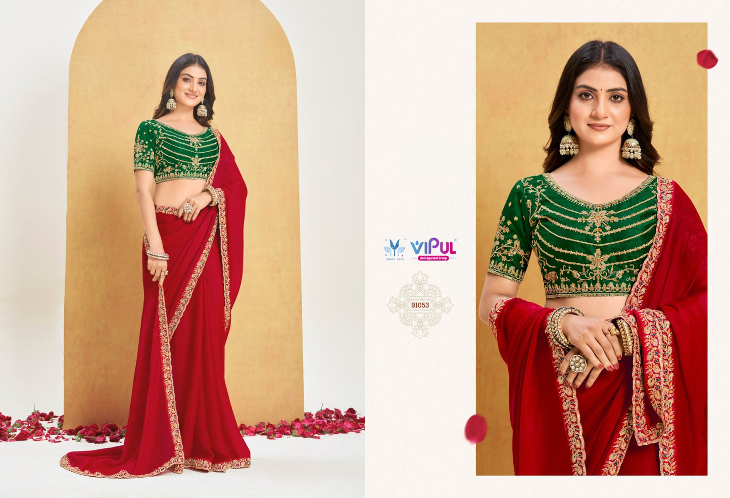 91053 Amaira Vol 5 Vipul Chiffon Sarees