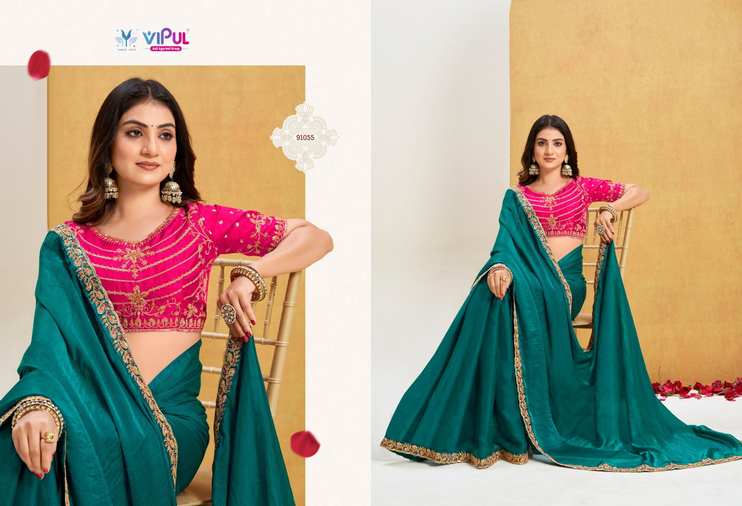 91055 Amaira Vol 5 Vipul Chiffon Sarees