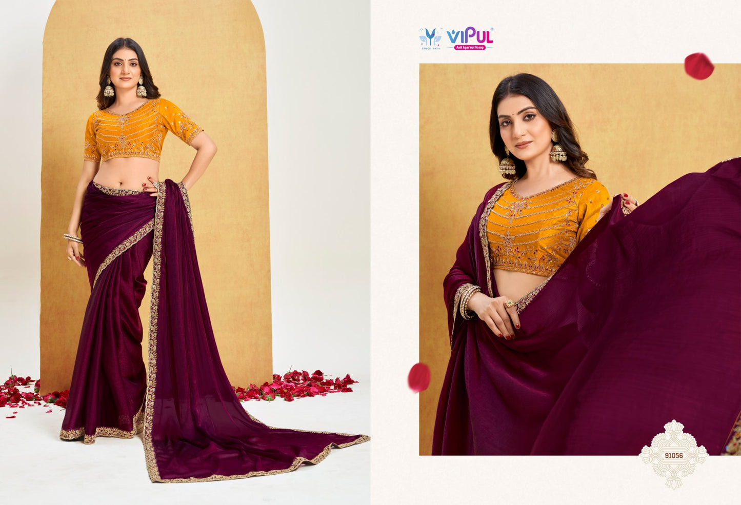 91056 Amaira Vol 5 Vipul Chiffon Sarees