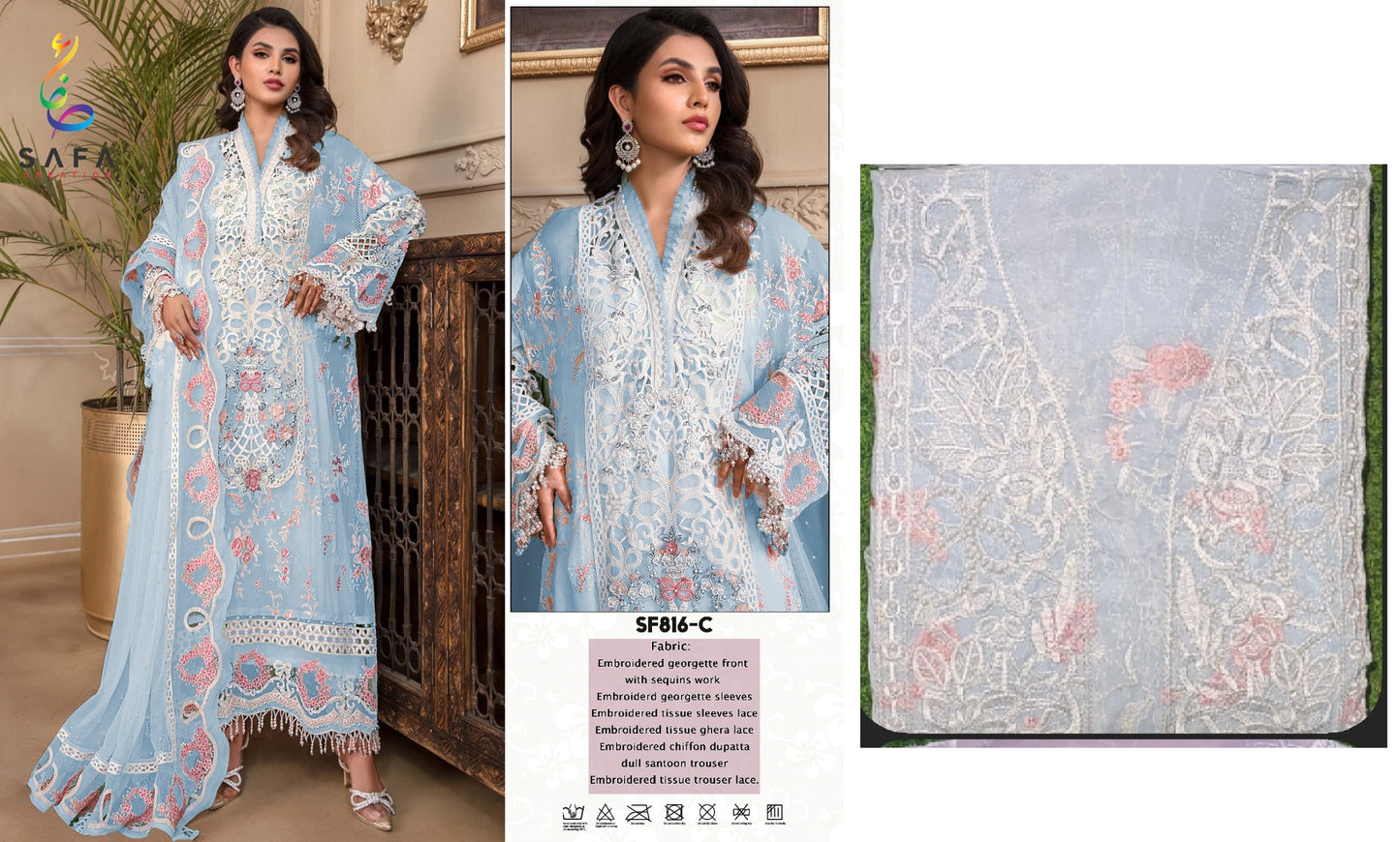 816C Safa Creation Pakistani Salwar Suits