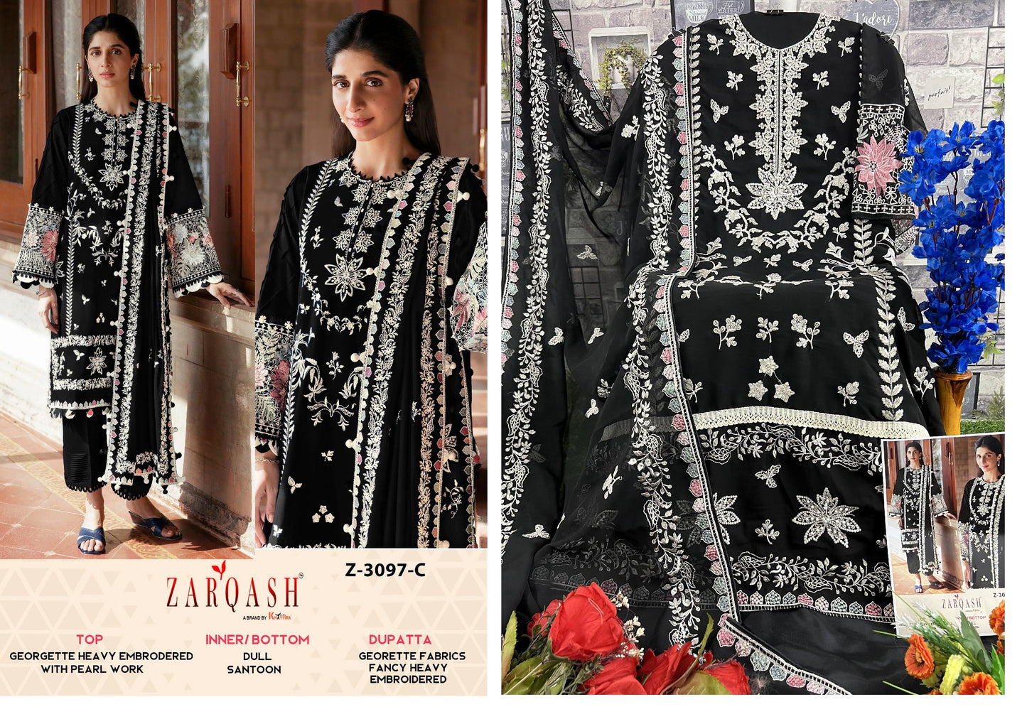 3097C Zarqash Pakistani Salwar Suits