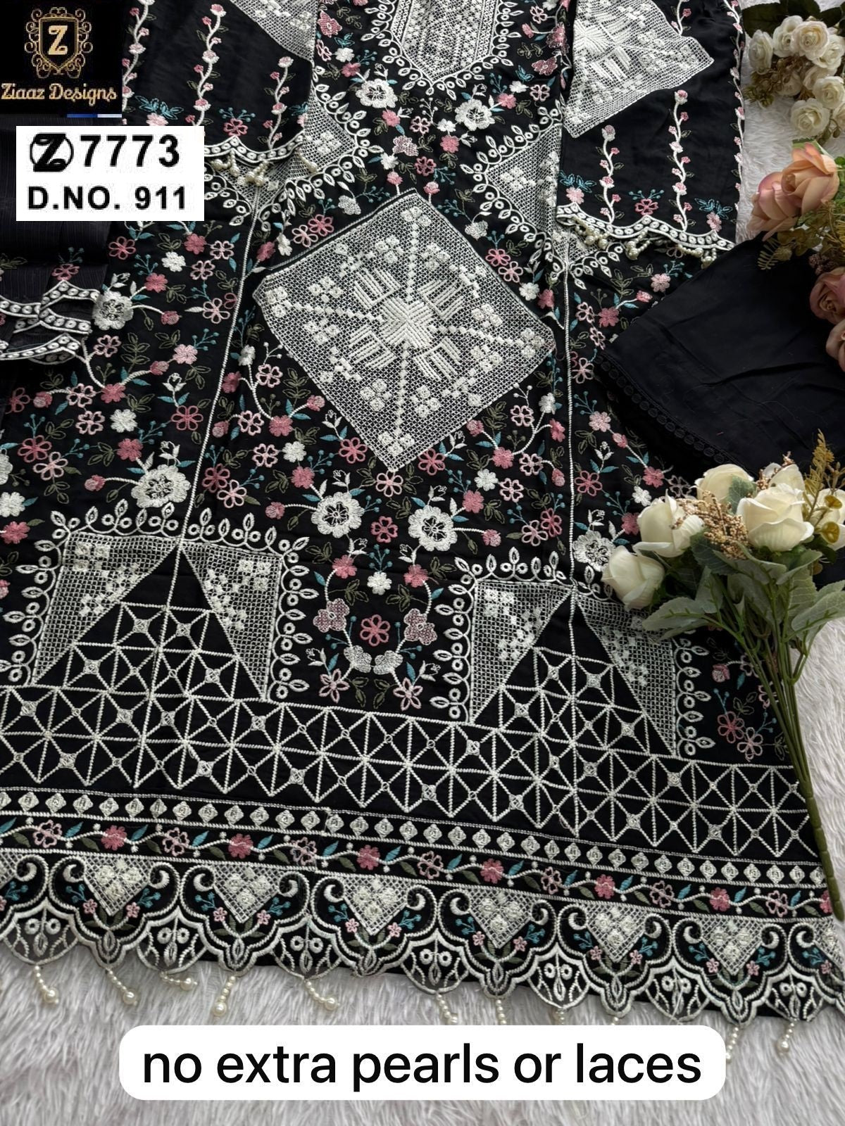 911 Ziaaz Designs Cambric Cotton Pakistani Salwar Suits
