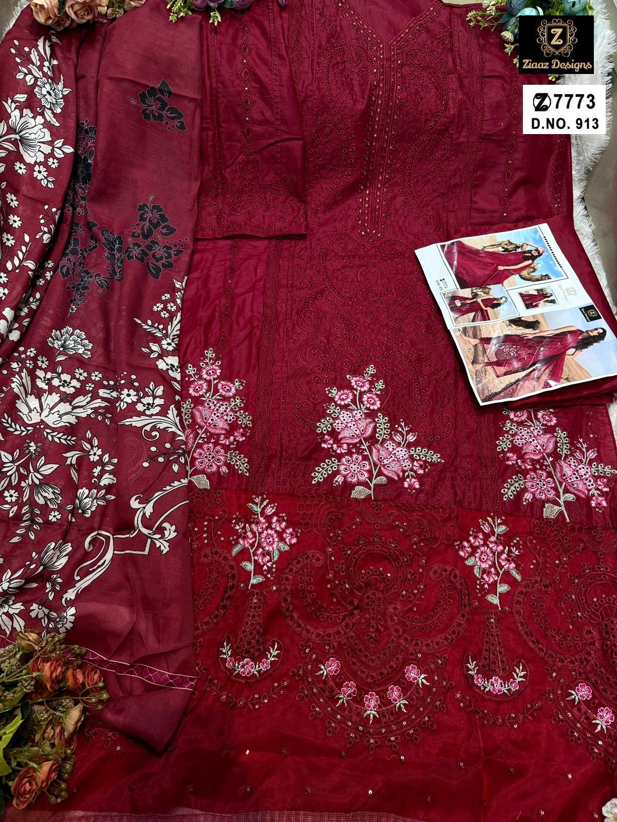 913 Ziaaz Designs Embroidery Pakistani Salwar Suits