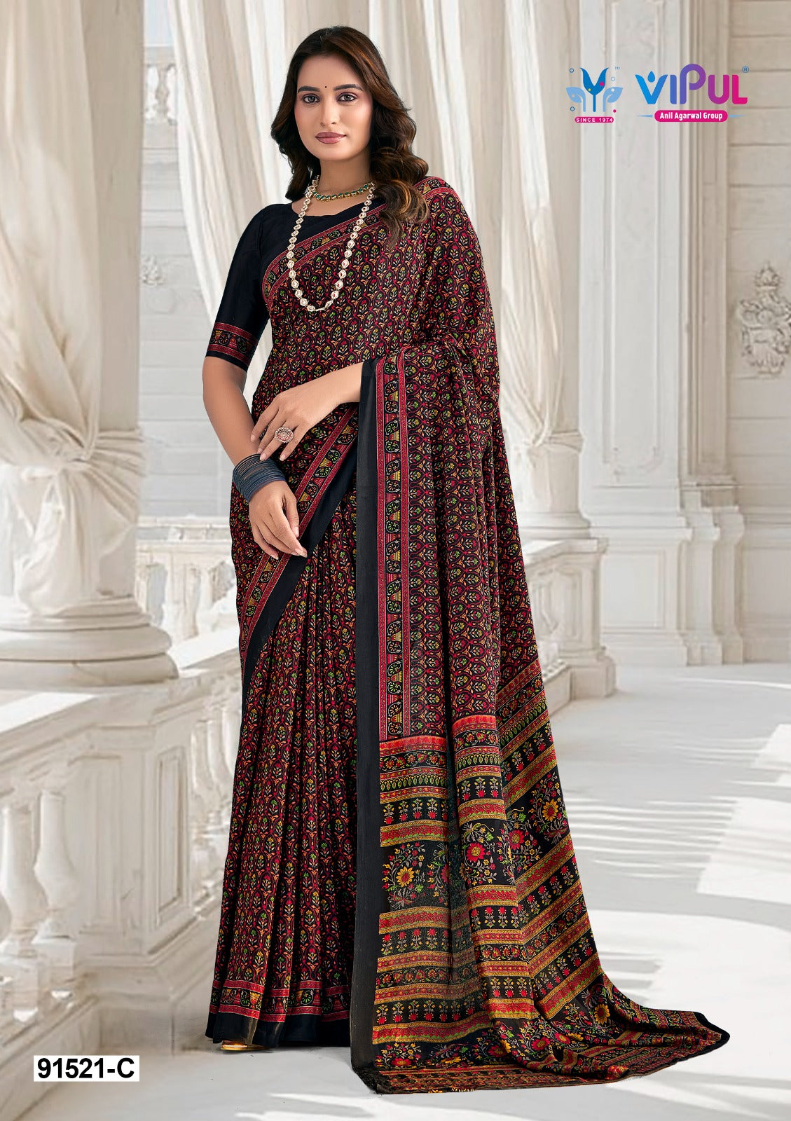 91521-C Vipul Creap Sarees