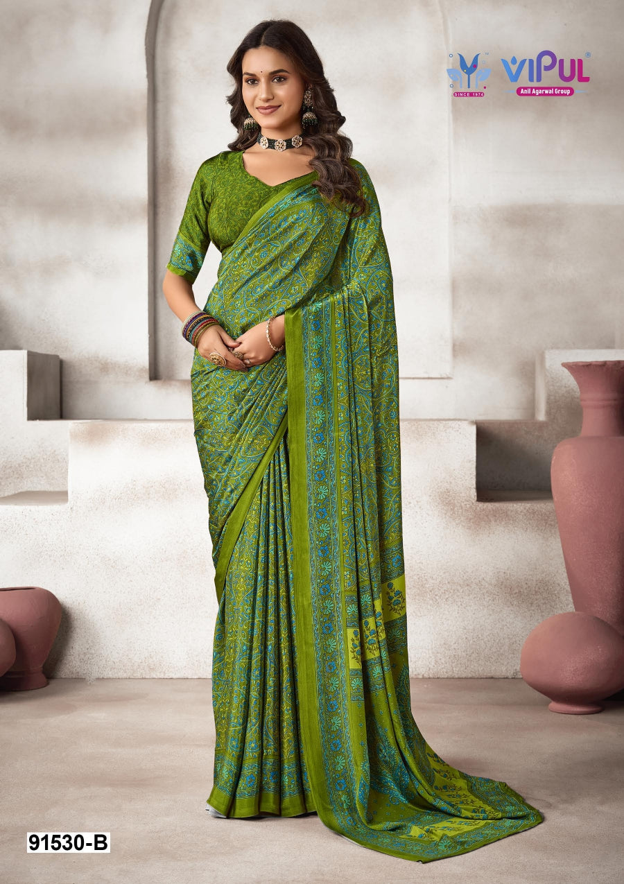 91530-B Vipul Creap Sarees