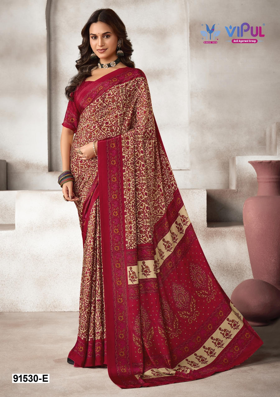 91530-E Vipul Creap Sarees