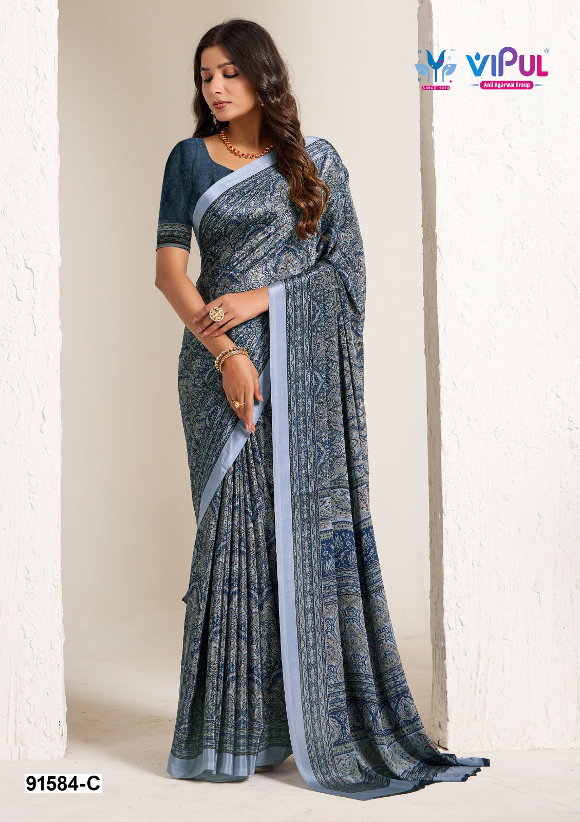 91584-C Vipul Creap Sarees
