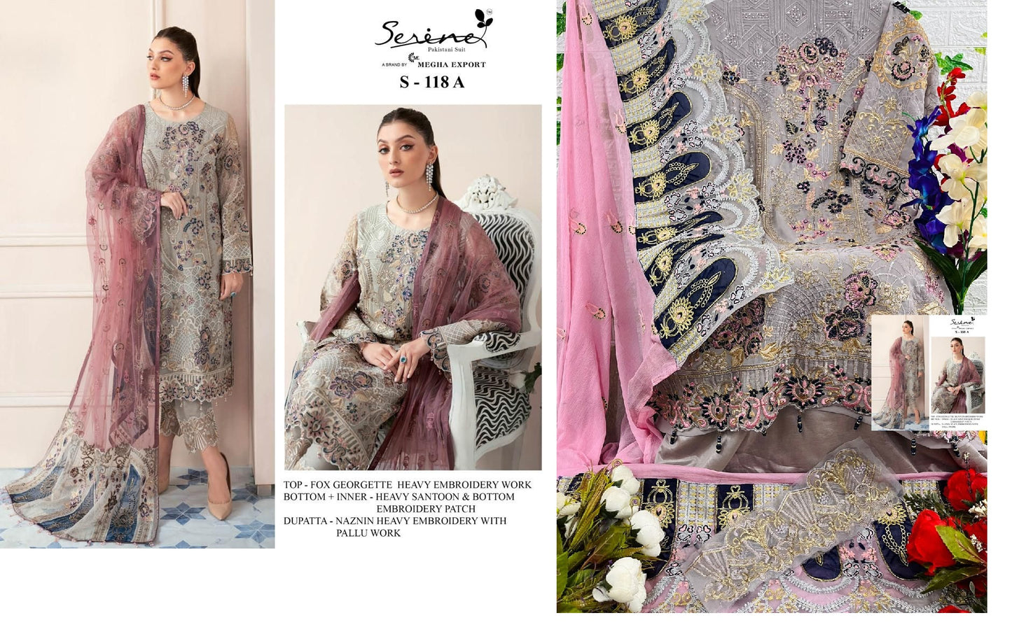 S-118 Serine Pakistani Salwar Suits