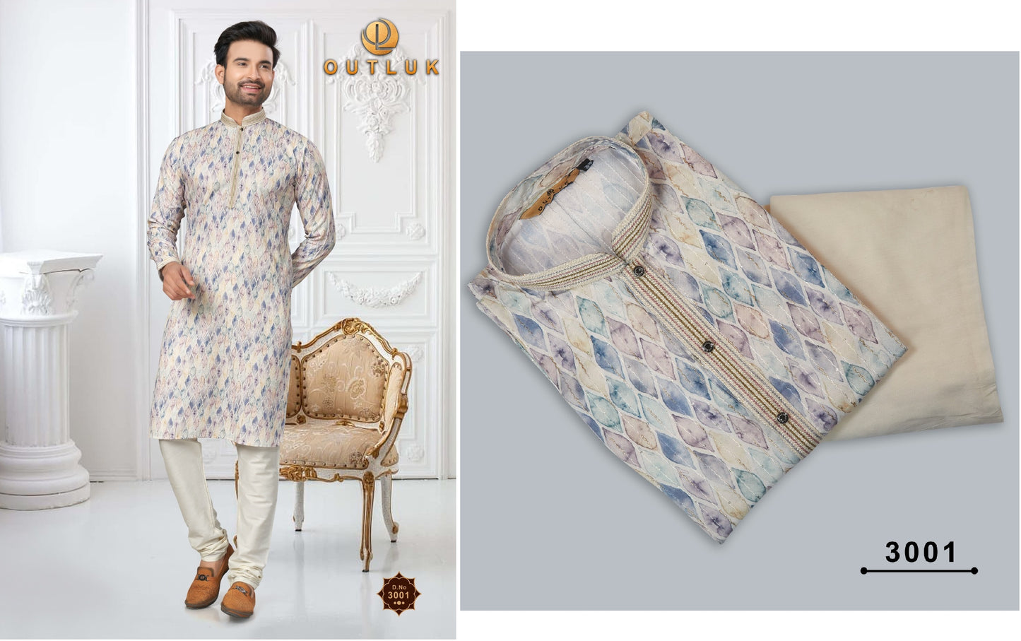 3001 Wedding Collection Vol 3 Outluk Mens Kurta Pyjama