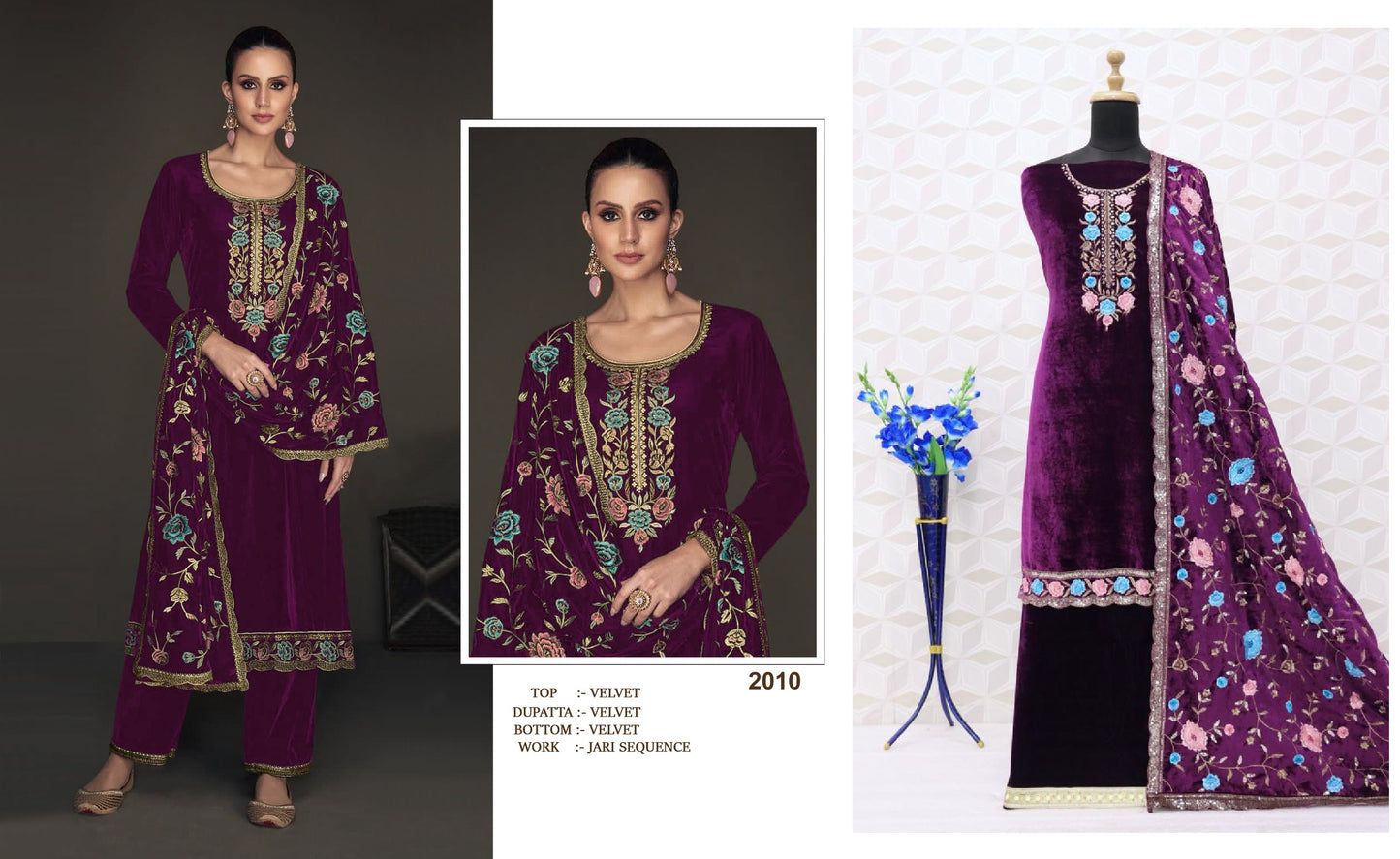 2010Wine Safa Creation Pakistani Salwar Suits