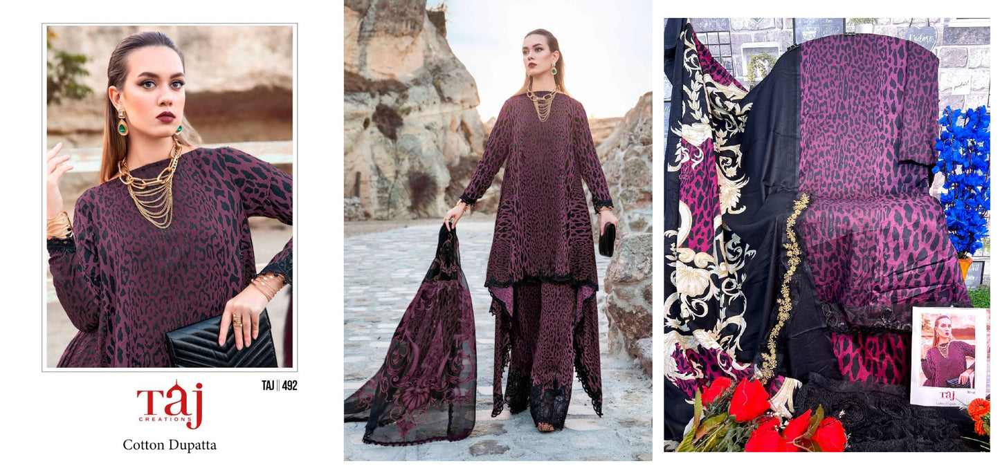 492 Taj Creations Pakistani Salwar Suits