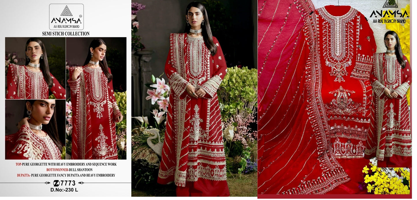 230L Anamsa Pakistani Salwar Suits