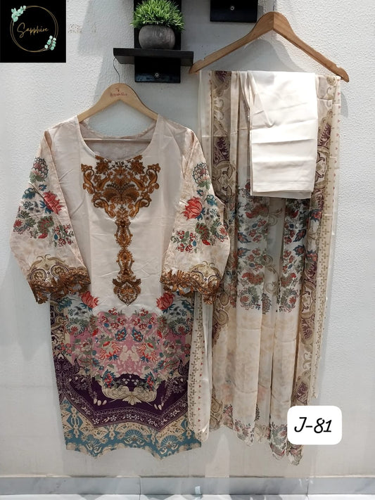 Vol 81 Off White Sapphire Pakistani Readymade Suits