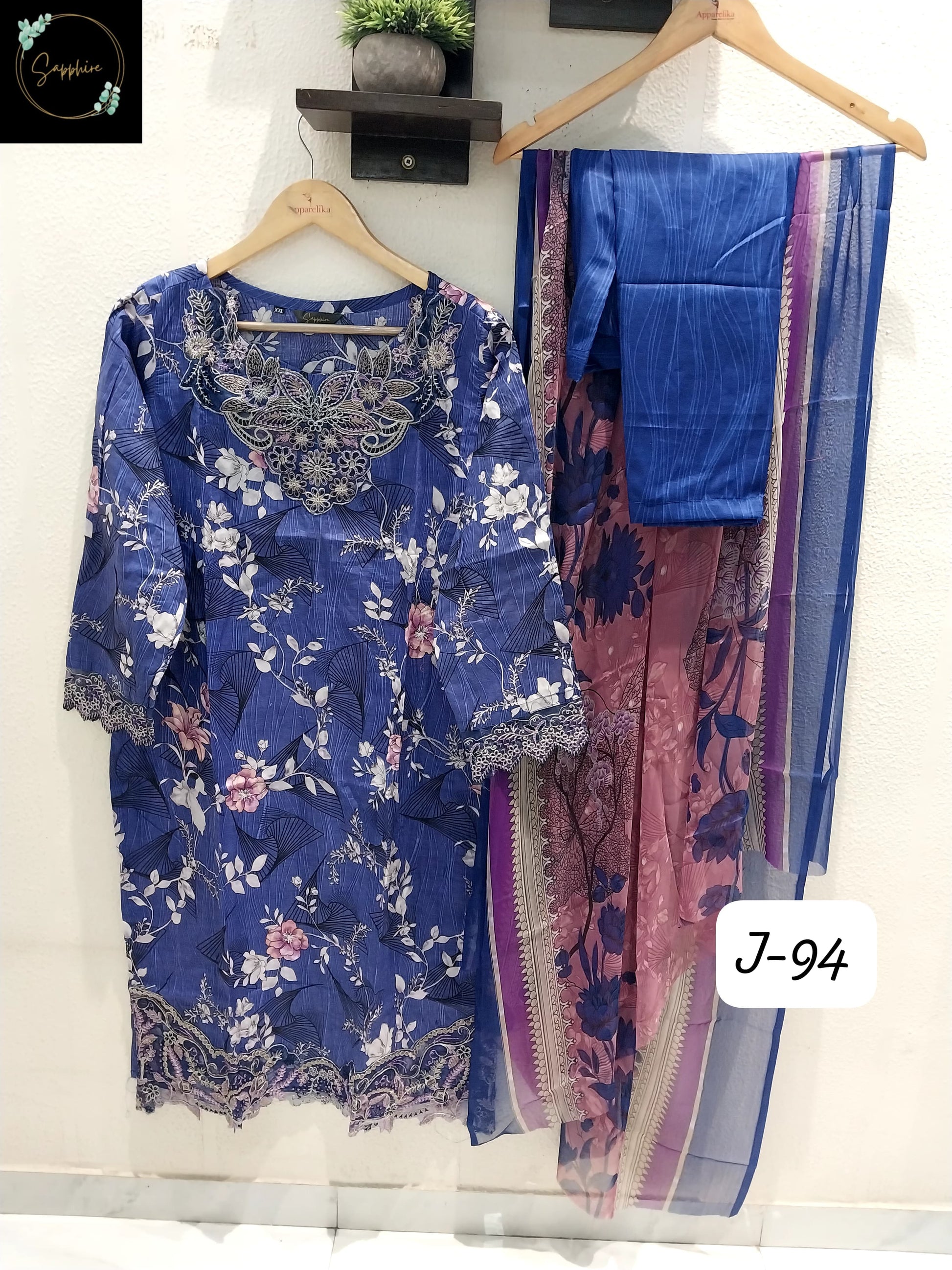 Jazmin Vol 99 Blue Sapphire Pakistani Readymade Suits