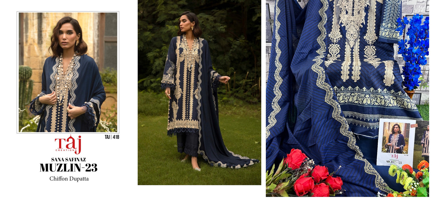 418 Taj Creations Pakistani Salwar Suits