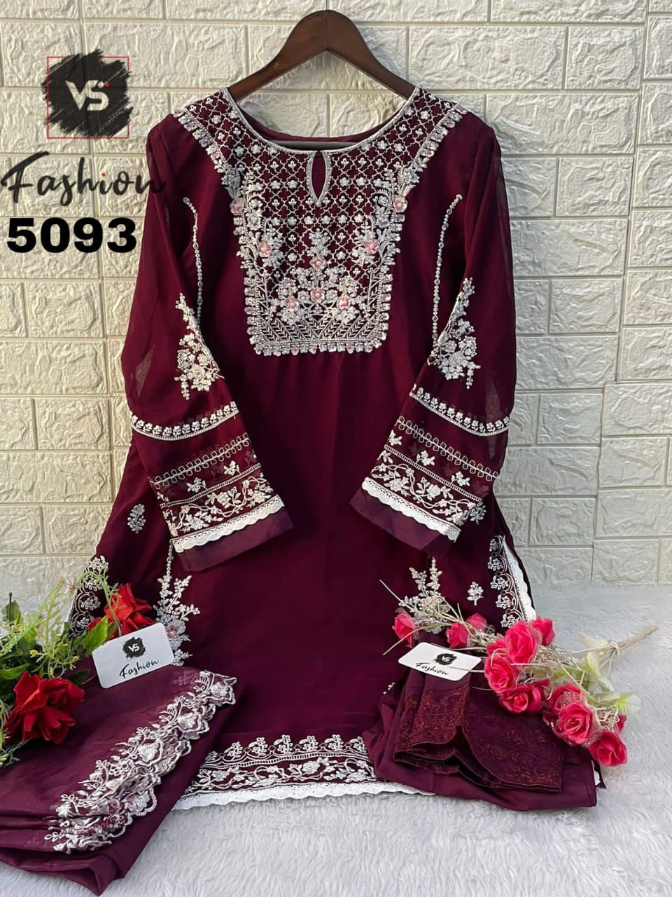 5093Wine Vs Fashion Pakistani Readymade Suits
