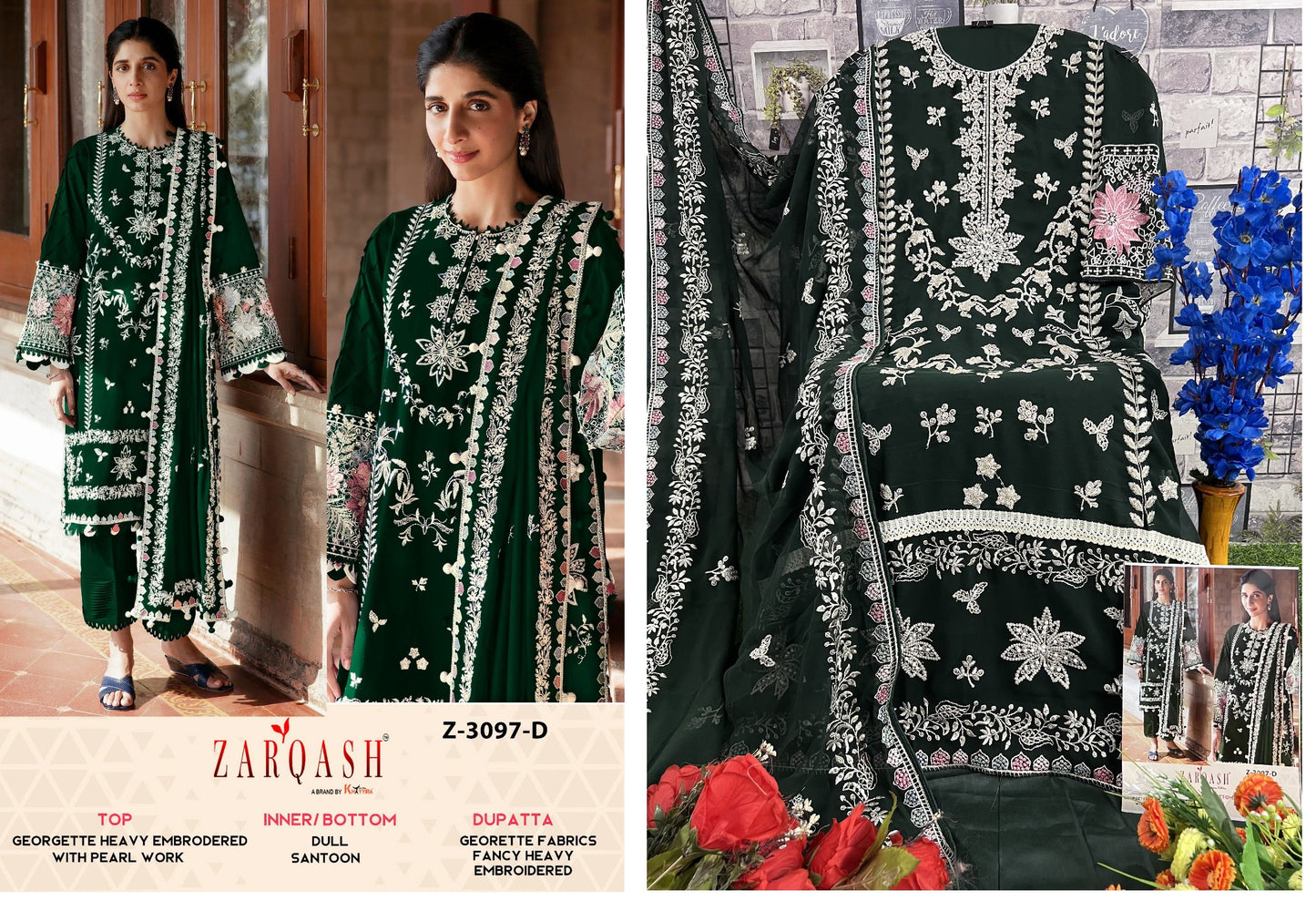 3097D Zarqash Pakistani Salwar Suits