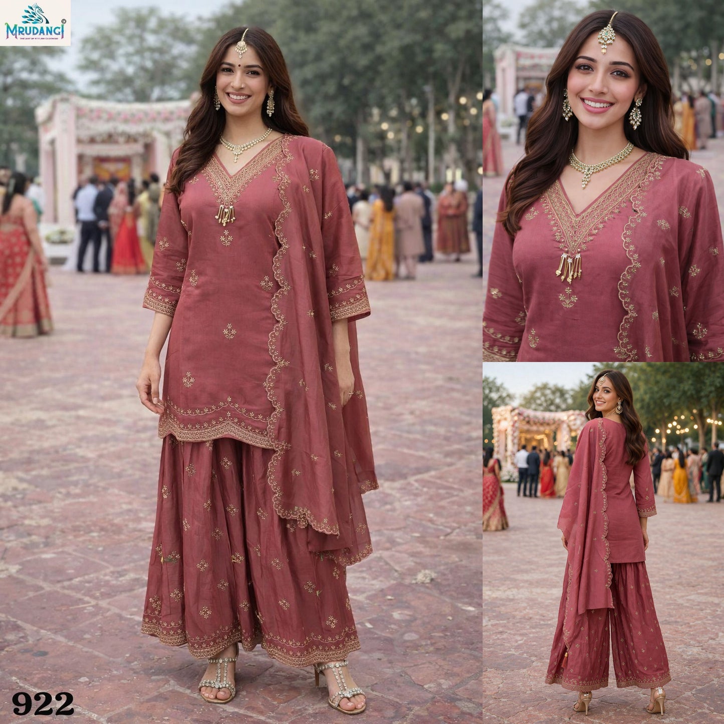922 Aza Mrudangi Roman Silk Readymade Suits