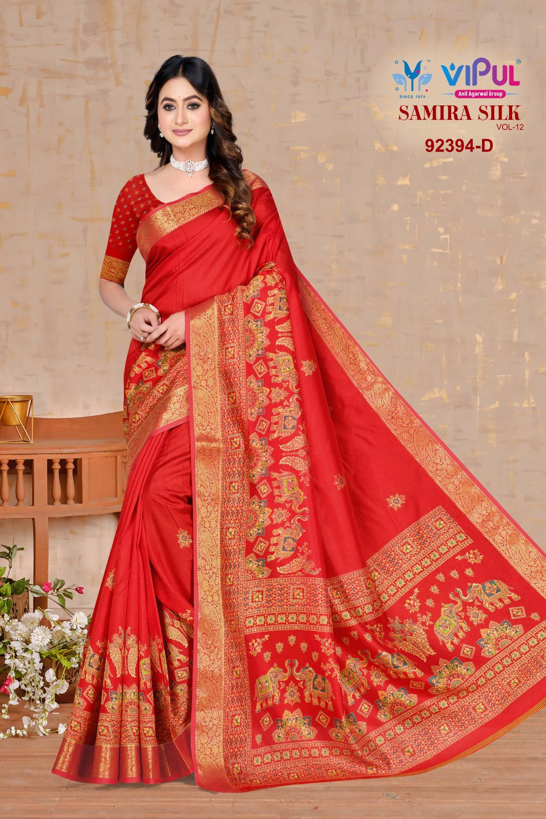 92385-D Samira Silk Vipul Silk Sarees