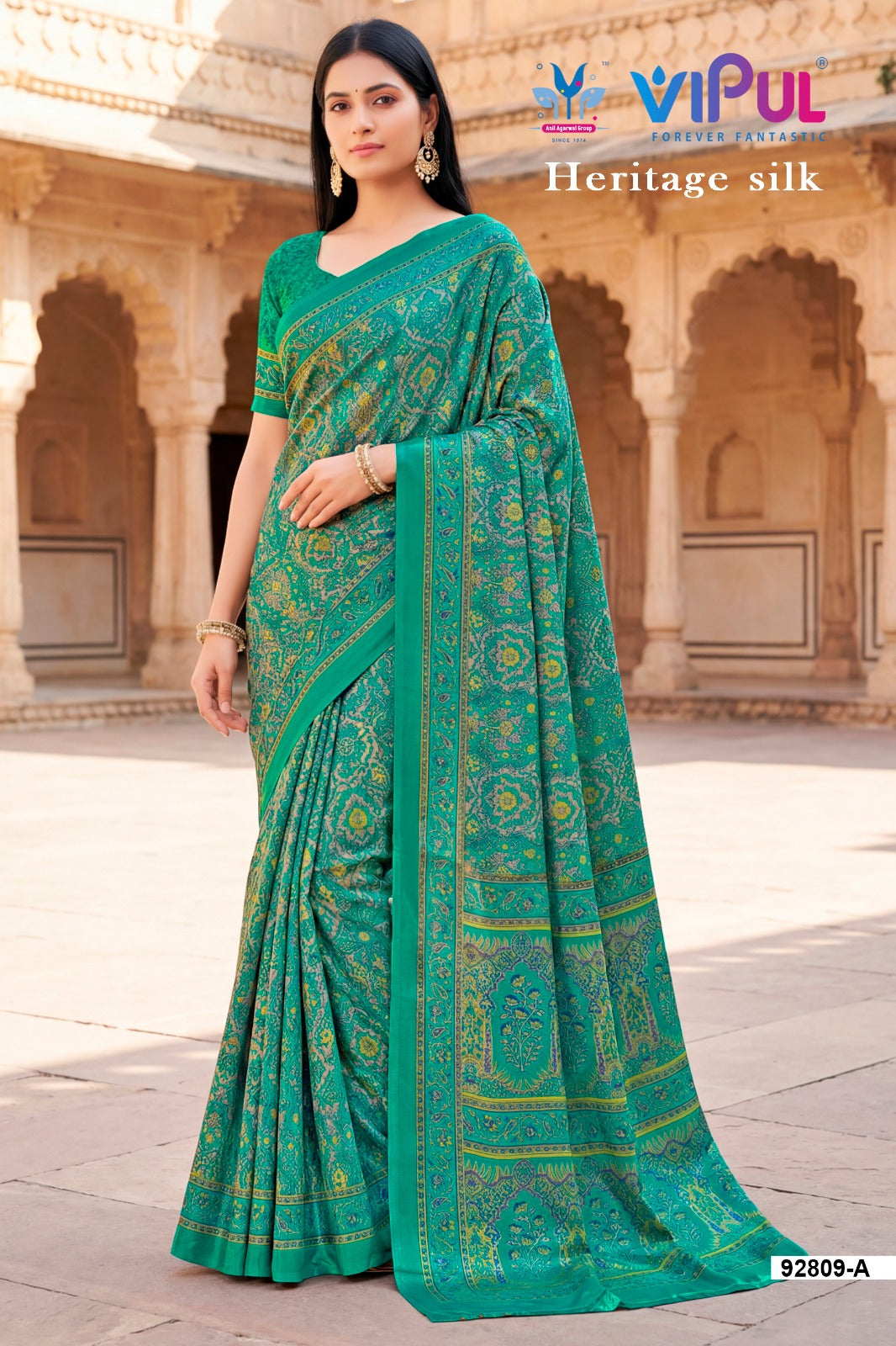 92809-A Heritage Vipul Silk Sarees
