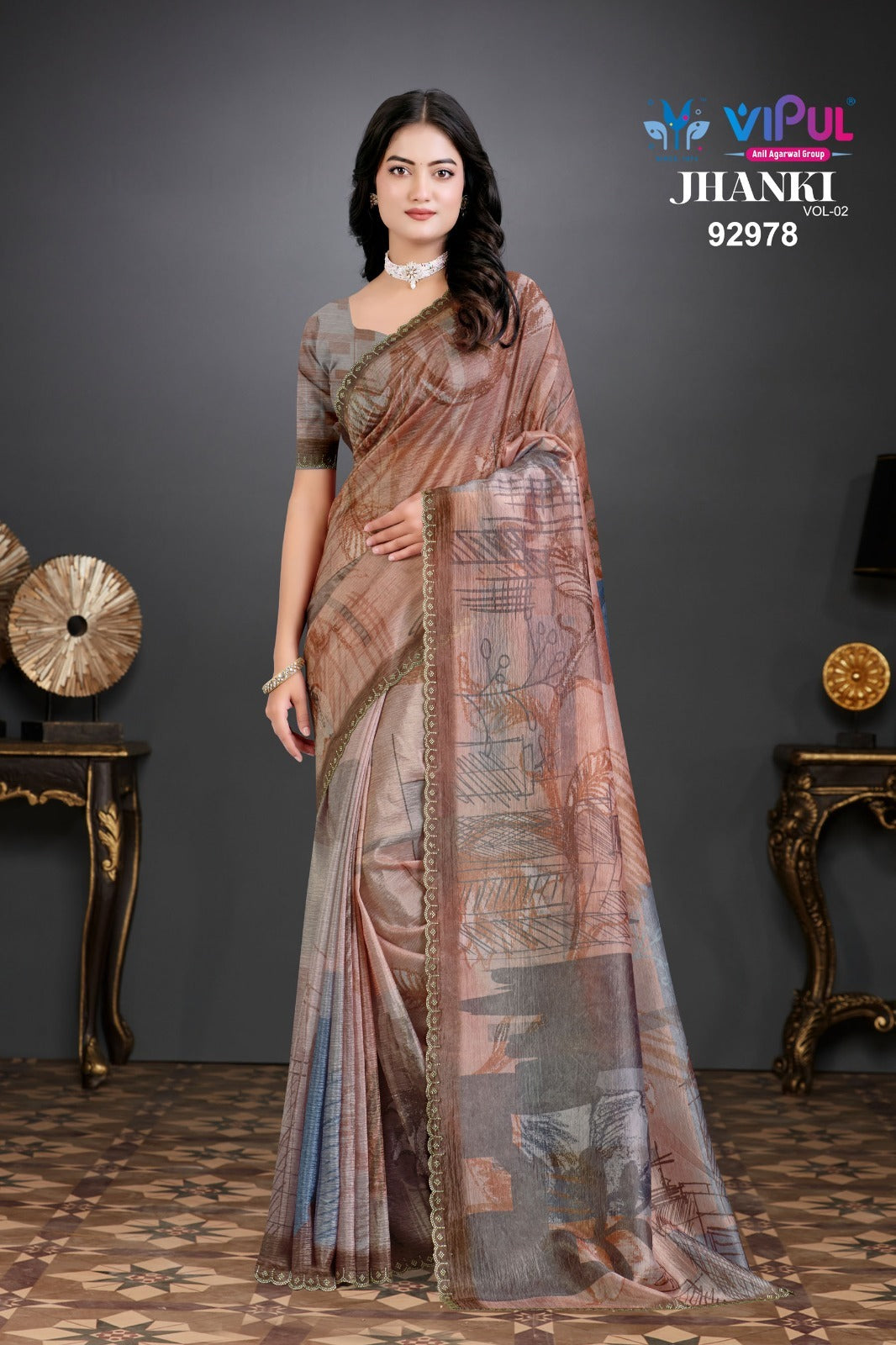 92978 Jhanki Vol 2 Vipul Organza Sarees