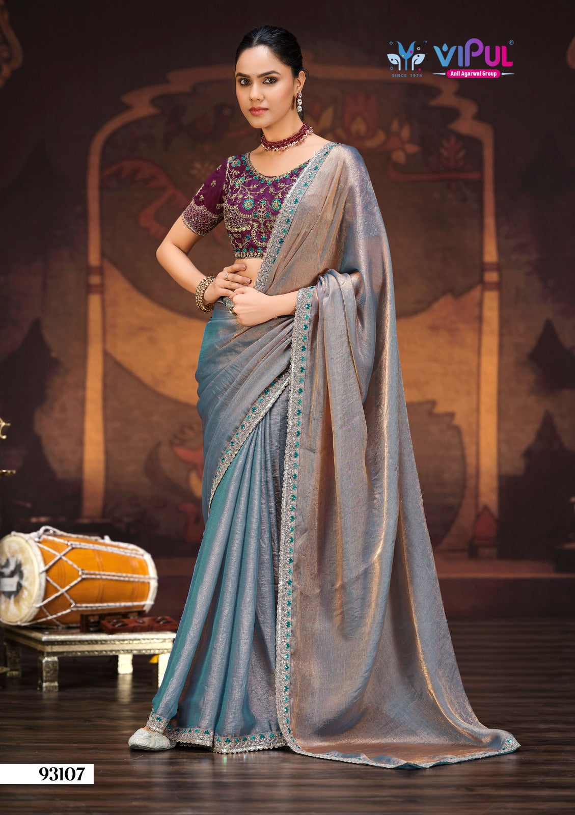 93107 Vipul Chiffon Sarees