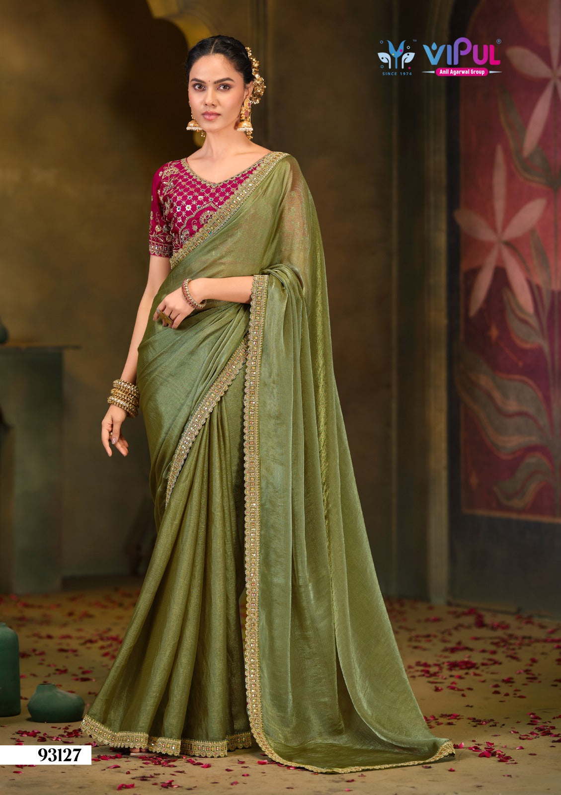 93127 Vipul Chiffon Sarees