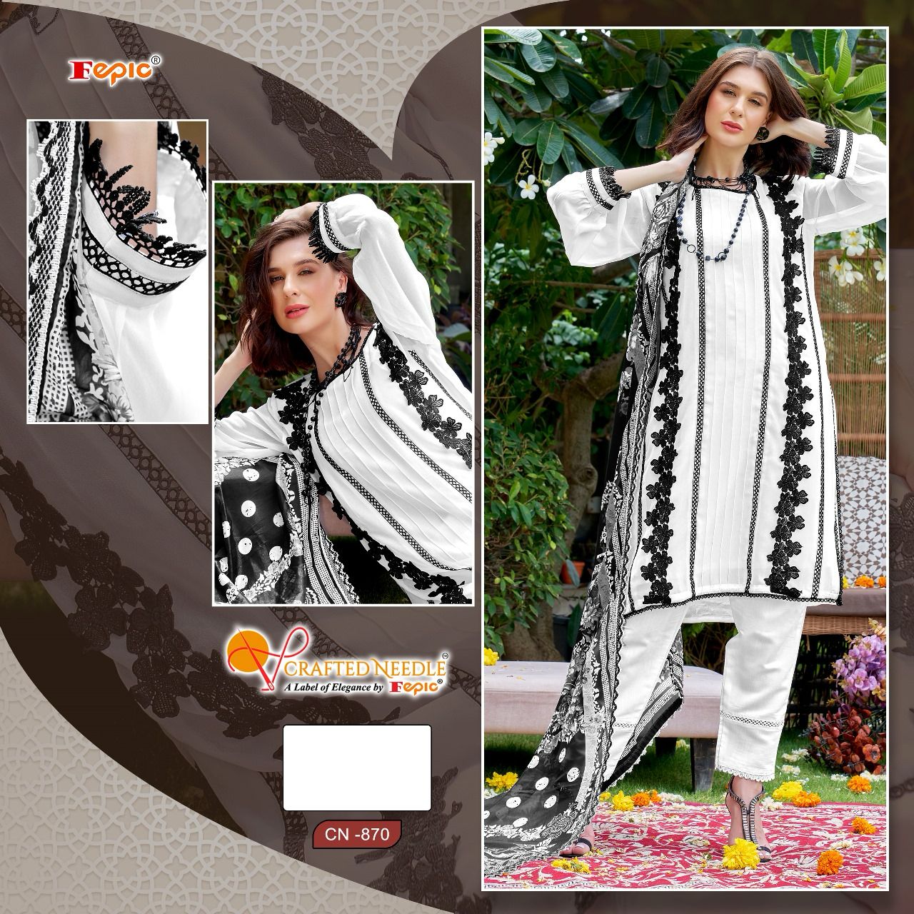 870 Crafted Needle Pakistani Readymade Suits