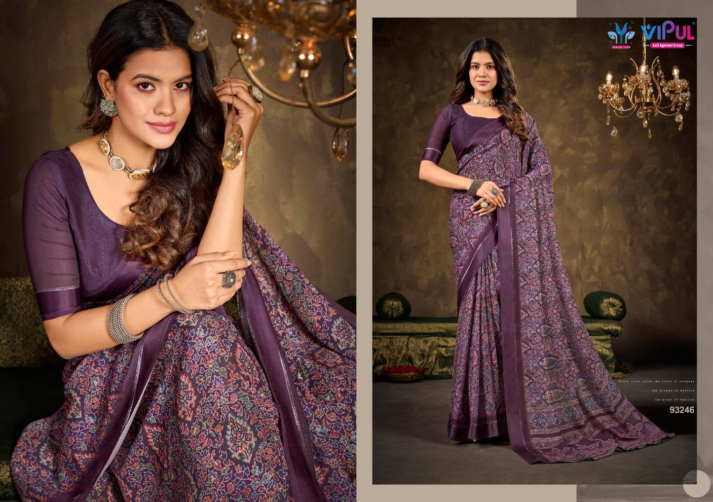 93246 Samriddhi Vol 6 Vipul Dull Moss Sarees