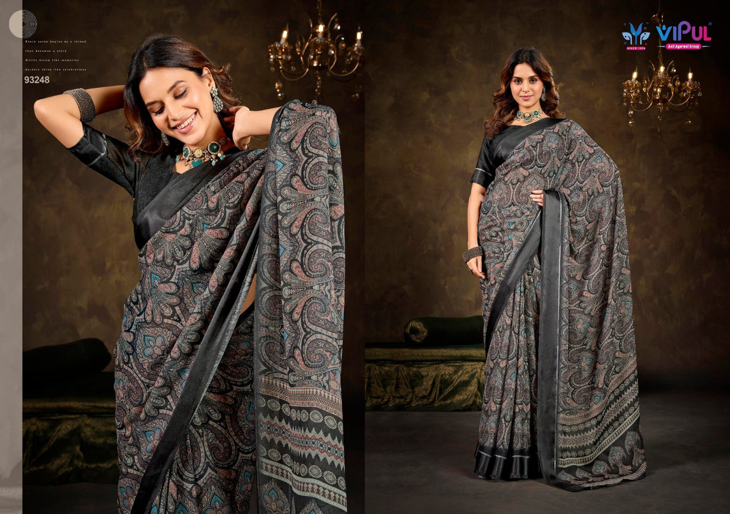 93248 Samriddhi Vol 6 Vipul Dull Moss Sarees