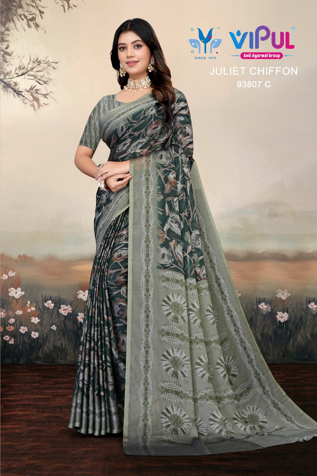 93807-C Juliet Vipul Chiffon Sarees