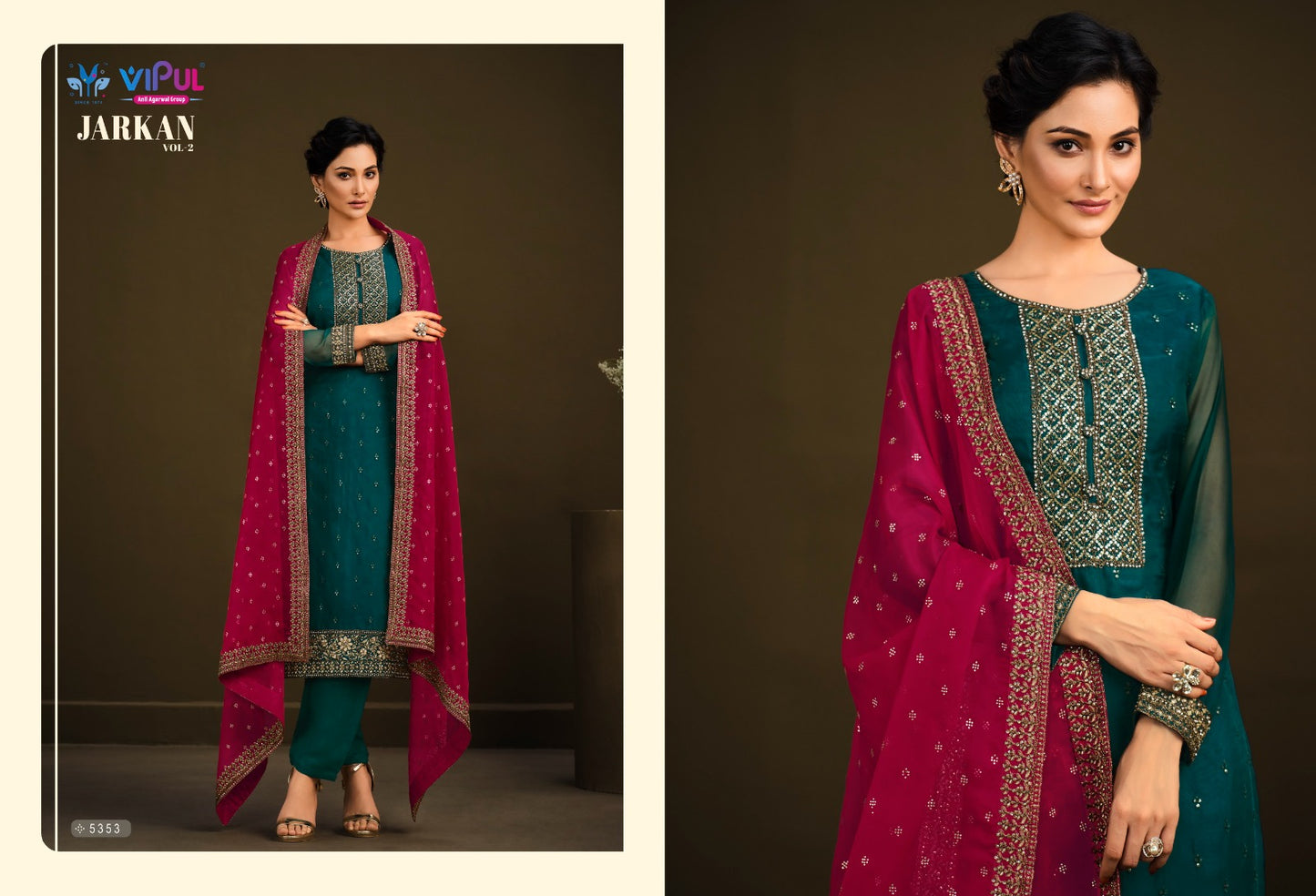 5353 Jarkan Vol 2 Vipul Unstitched Suits