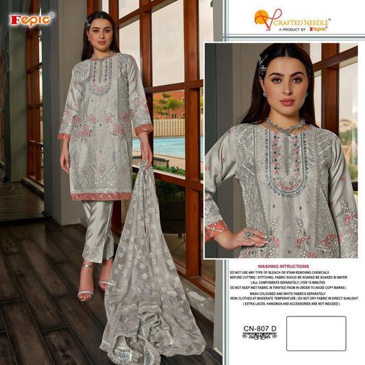 807D Crafted Needle Pakistani Readymade Suits